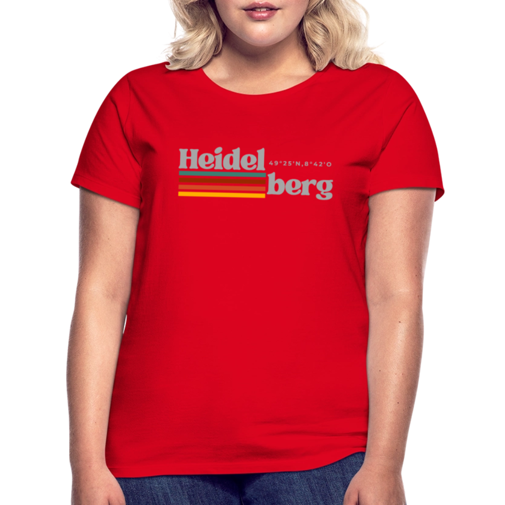 T-Shirt Ladies Heidelberg "Retro" - Rot
