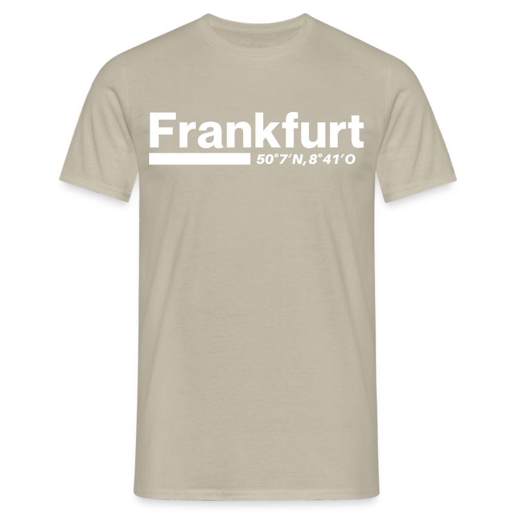 T-Shirt Frankfurt (Main) "Bold GPS White" - Sandbeige