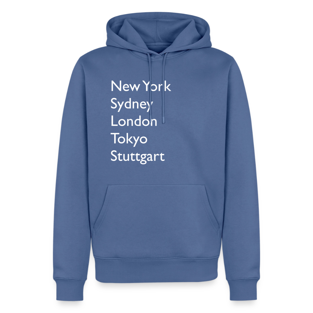 Hoodie Stuttgart "Metropolen Big" Bright Edition - Taubenblau