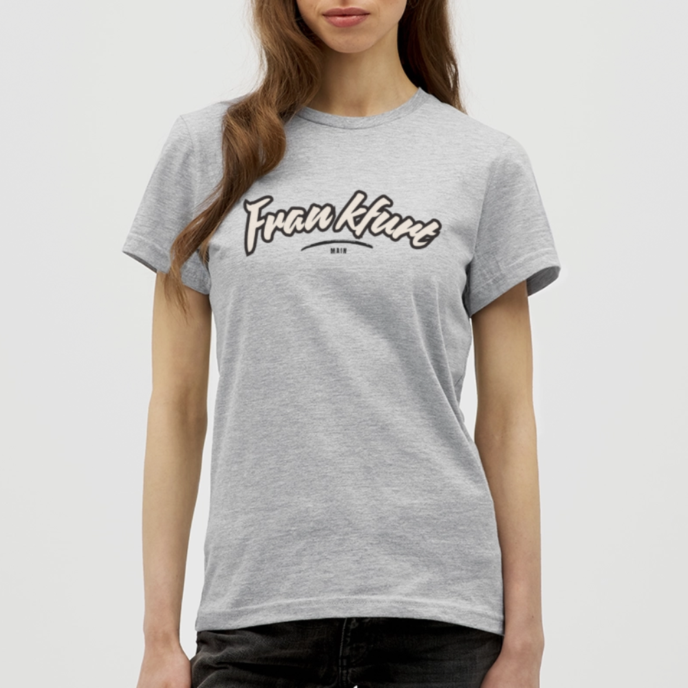 T-Shirt Ladies Frankfurt (Main) "Graffiti Tag" - Grau meliert