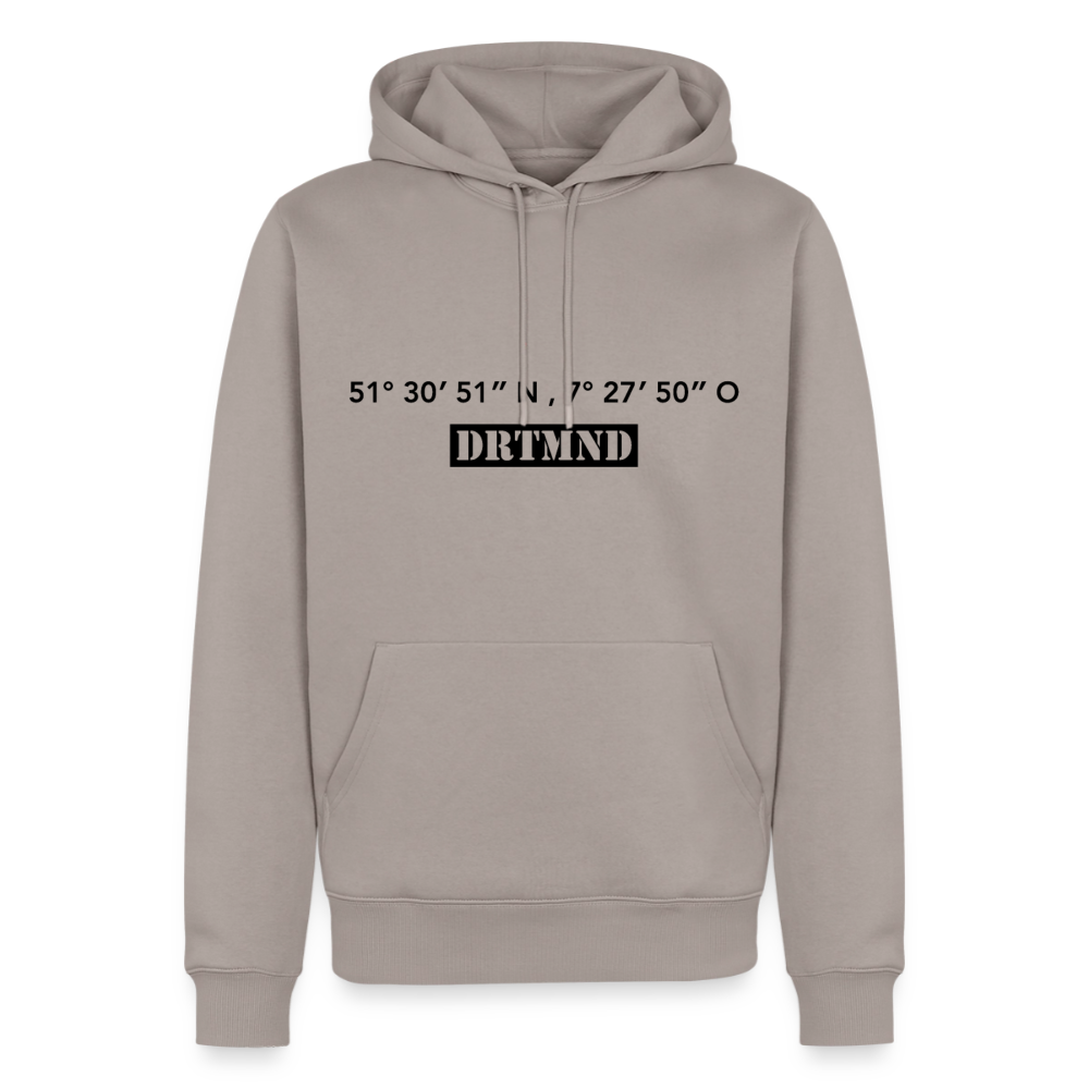 Hoodie Dortmund "DRTMND GPS" Dark Edition - Taupe