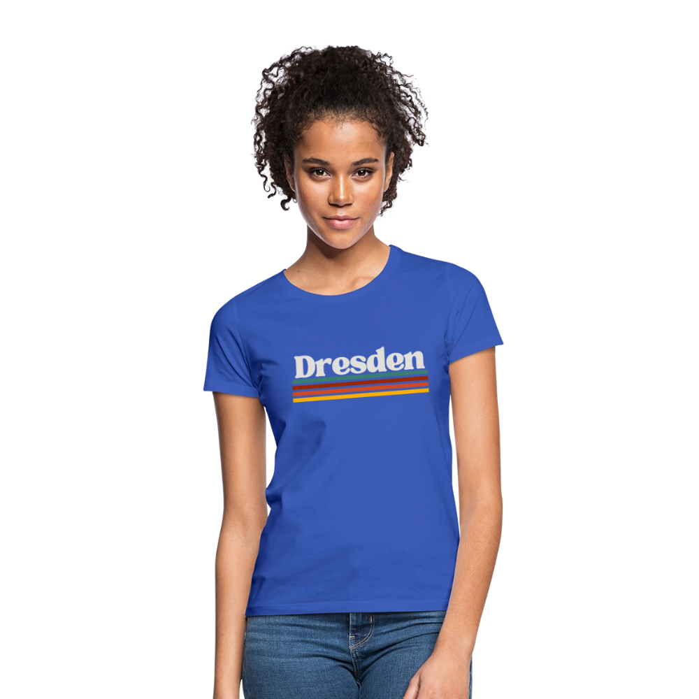 T-Shirt Ladies Dresden "Retro" - Royalblau