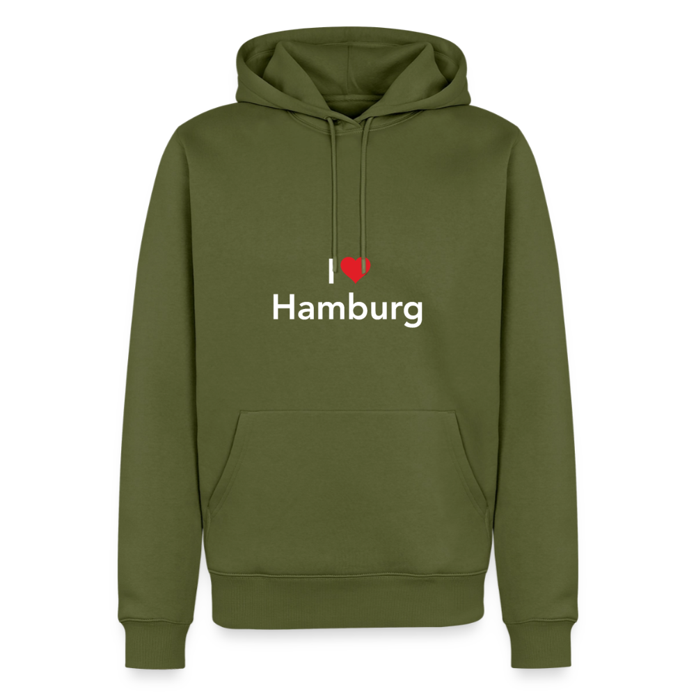 Hoodie "I Love Hamburg" Bright Edition - Khaki