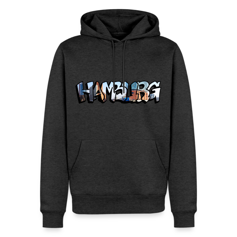 Hoodie Hamburg "Panorama Graffiti" - Anthrazit meliert