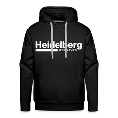 Hoodie Heidelberg "Bold GPS White" - Schwarz
