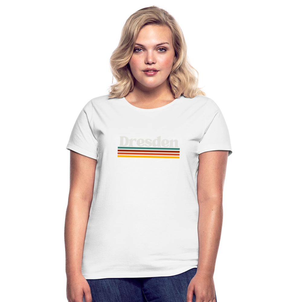 T-Shirt Ladies Dresden "Retro" - Weiß