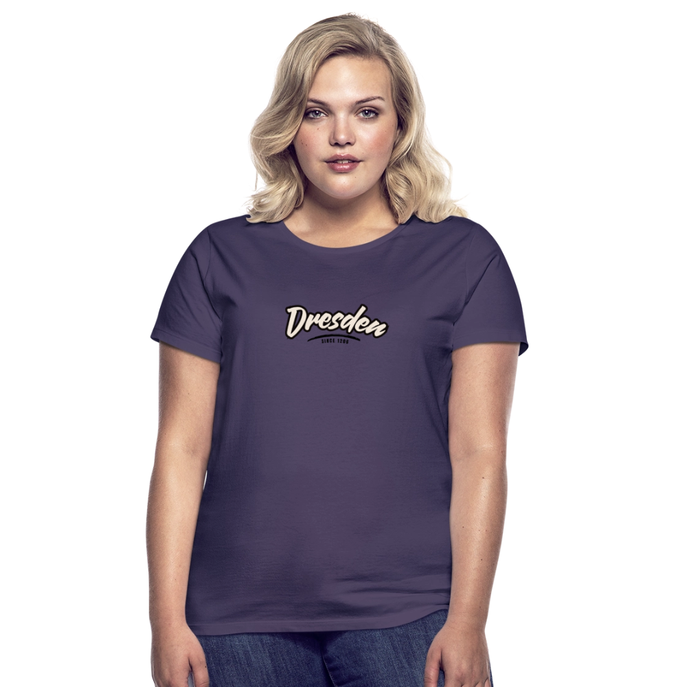 T-Shirt Ladies Dresden "Graffiti Tag" - Dunkellila