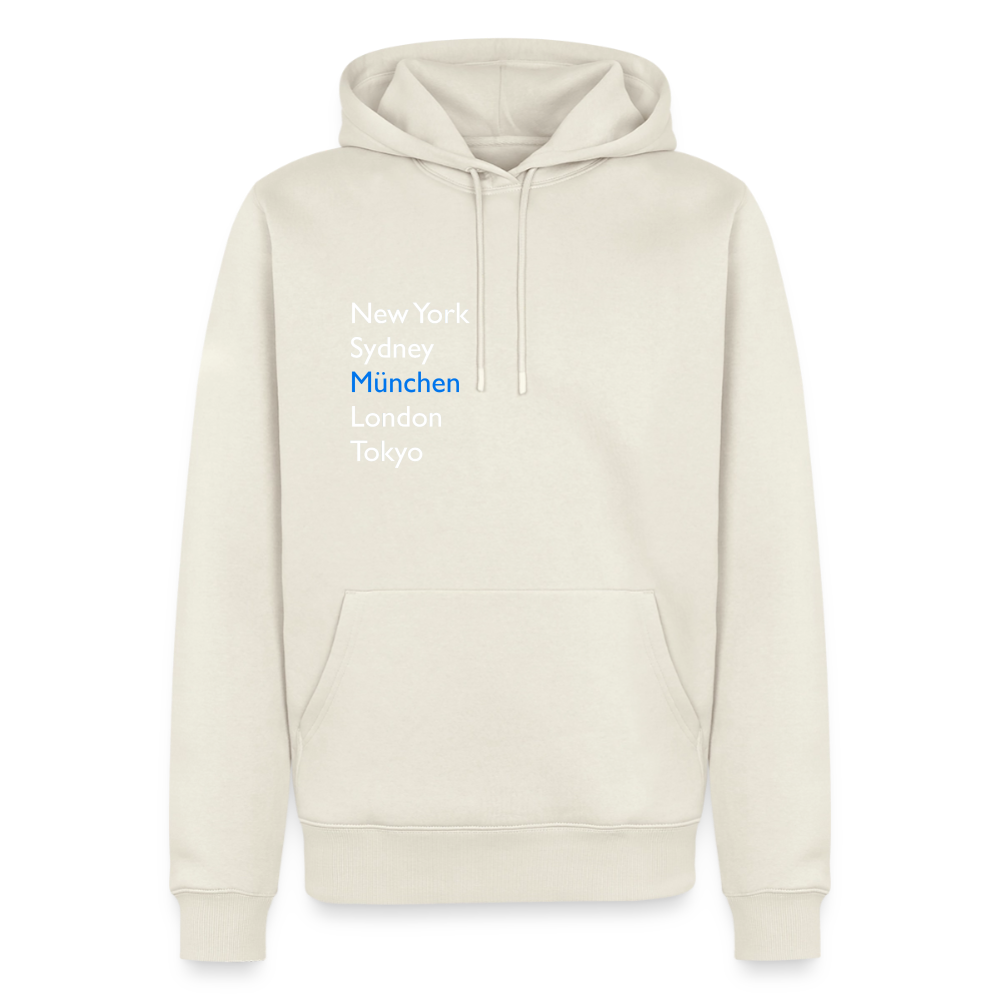 Hoodie München "Metropolen" Bright Edition - Naturweiß