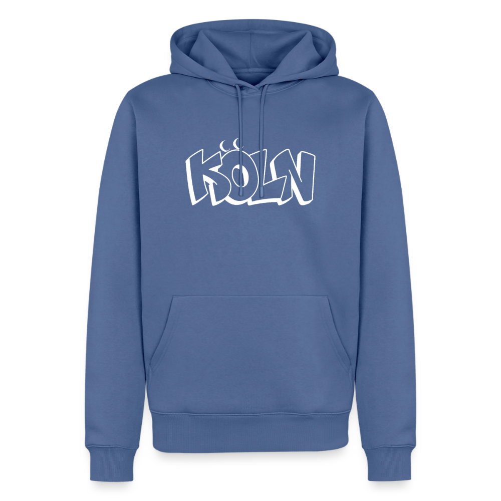 Hoodie Köln "Graffiti" Bright Edition - Taubenblau