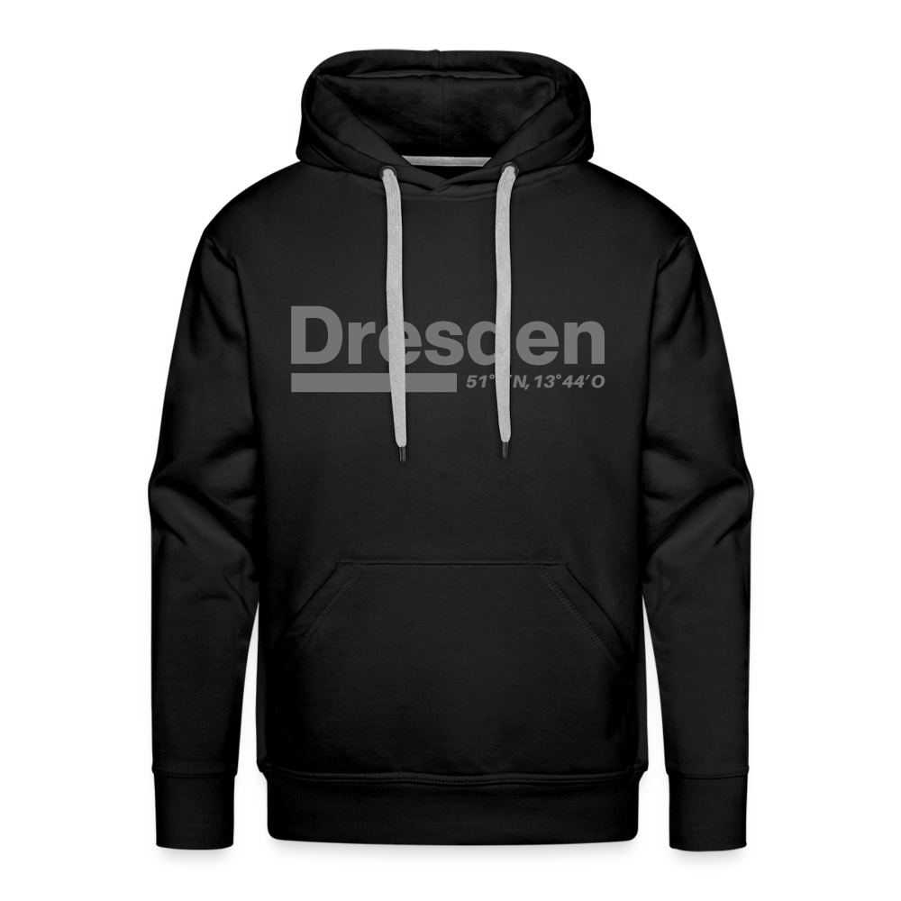 Hoodie Dresden "Bold GPS" - Schwarz