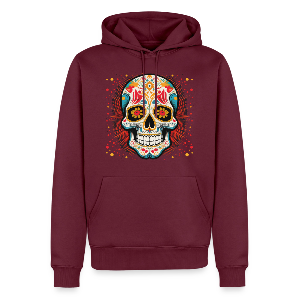 Hoodie Mexico "Craneo Dos" - Burgunderrot