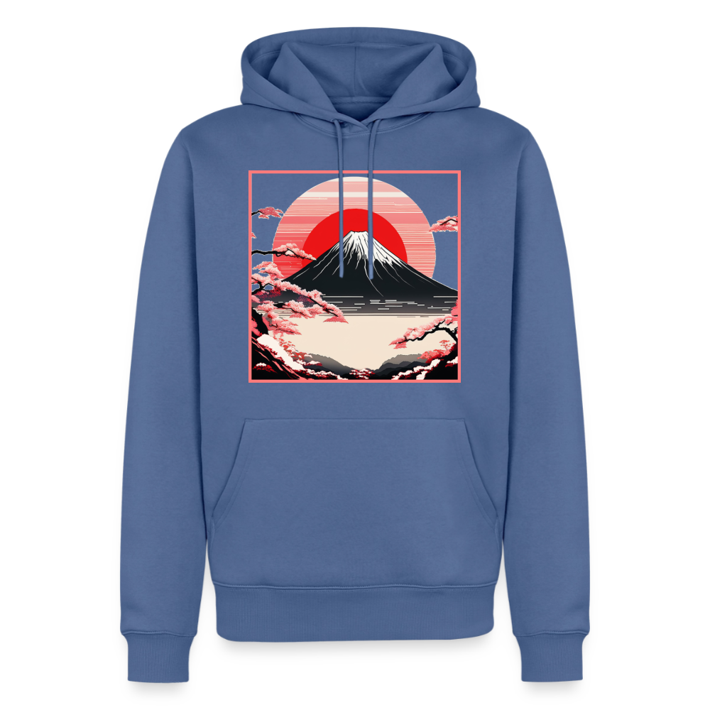 Hoodie Japan "Fuji" - Taubenblau
