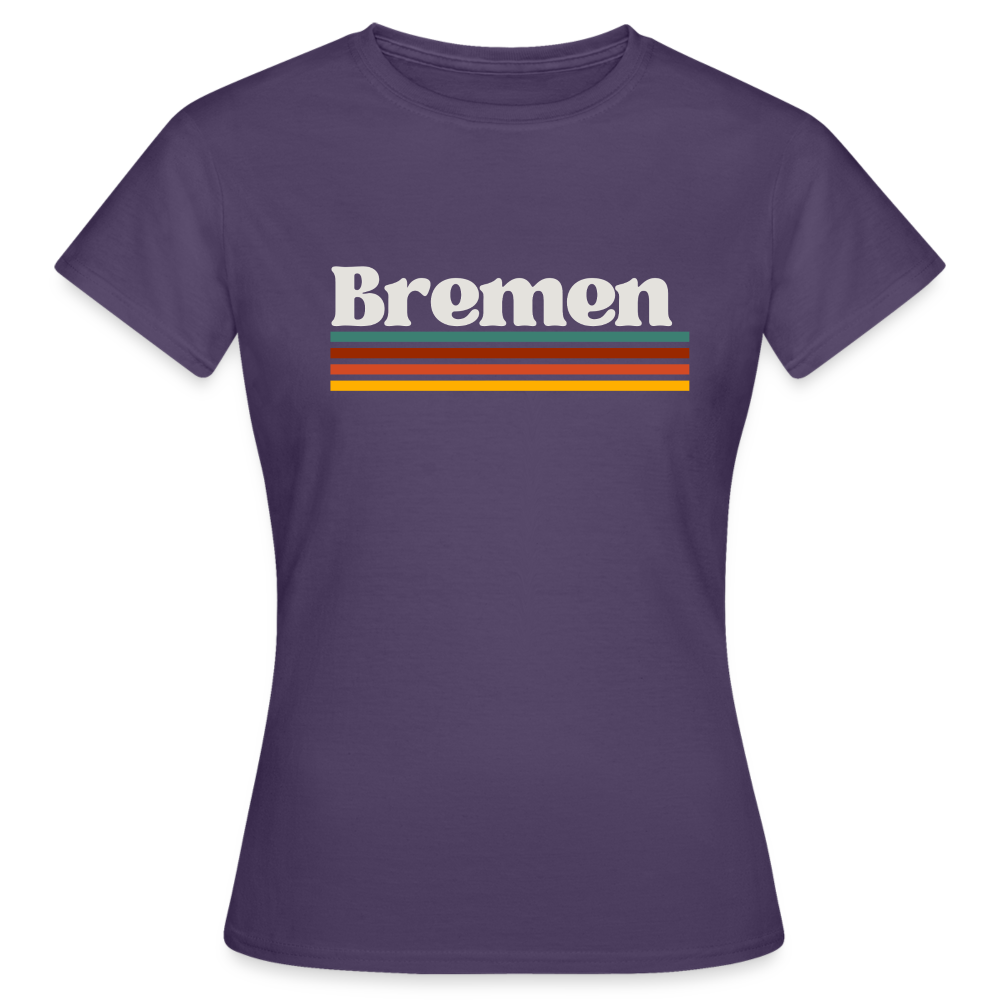 T-Shirt Ladies Bremen "Retro" - Dunkellila