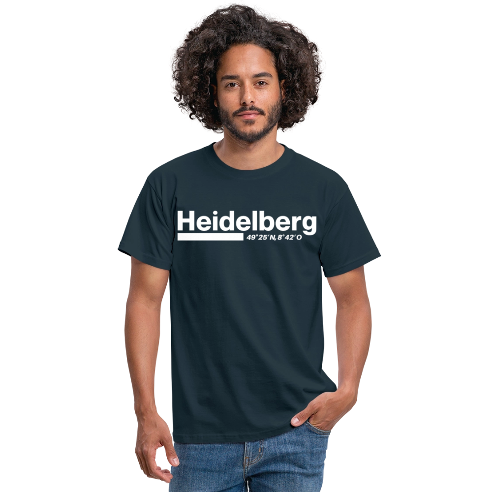 T-Shirt Heidelberg "Bold GPS White" - Navy
