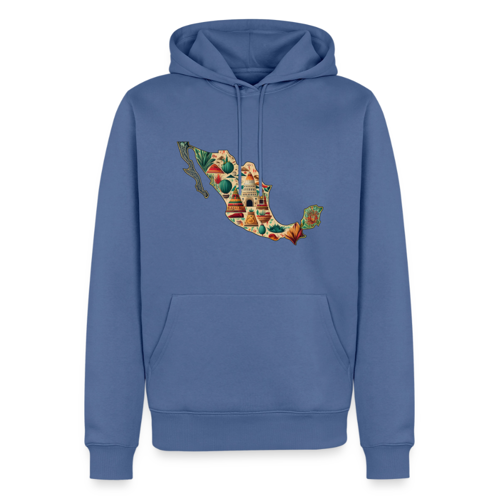 Hoodie Mexico "Map" - Taubenblau