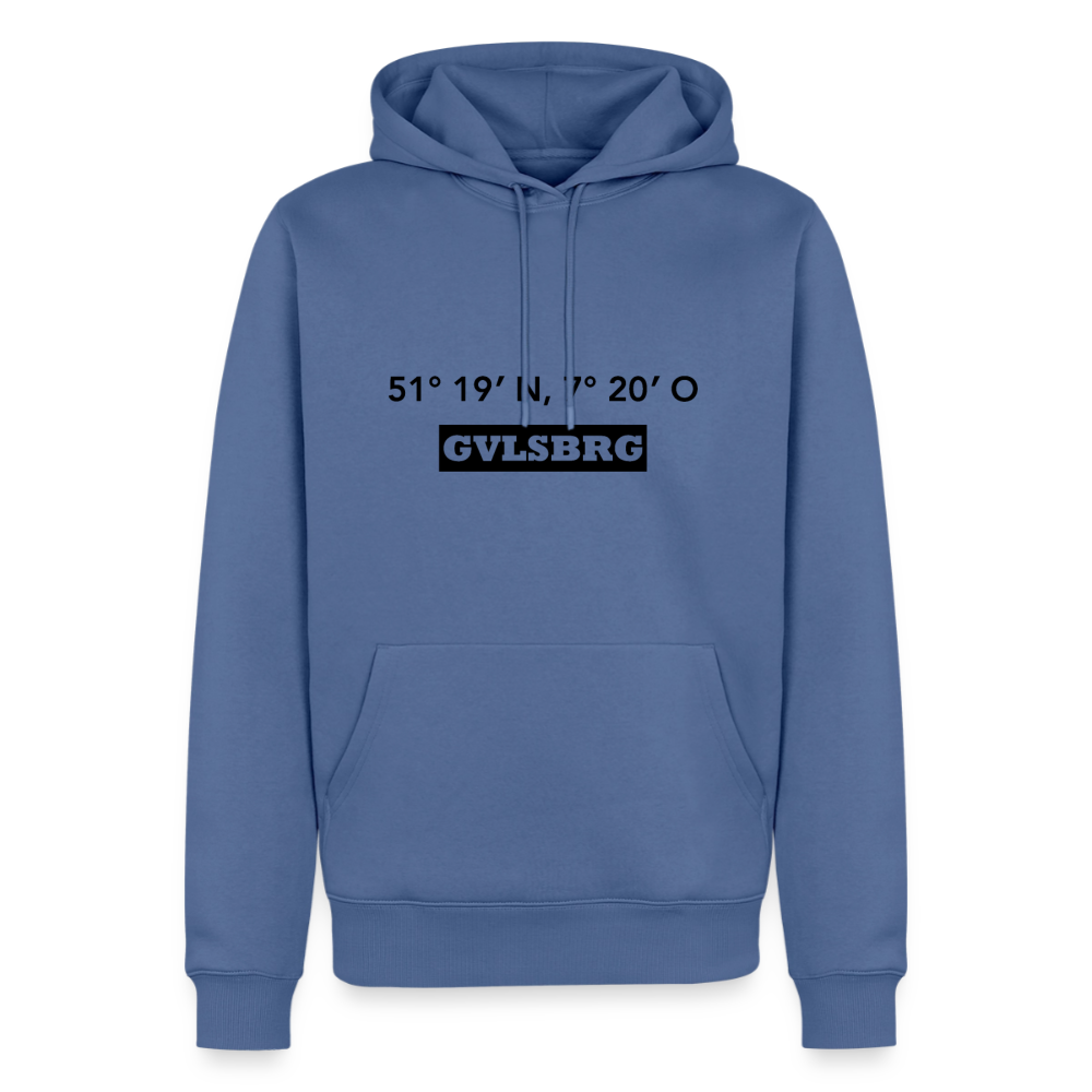 Hoodie Gevelsberg "GVLSBRG GPS" Dark Edition - Taubenblau