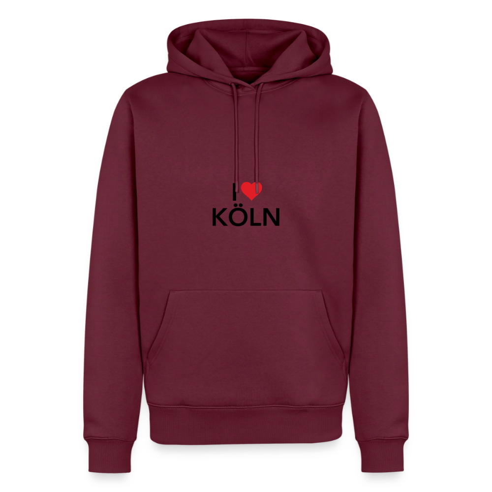 Hoodie "I Love Köln" Dark Edition - Burgunderrot
