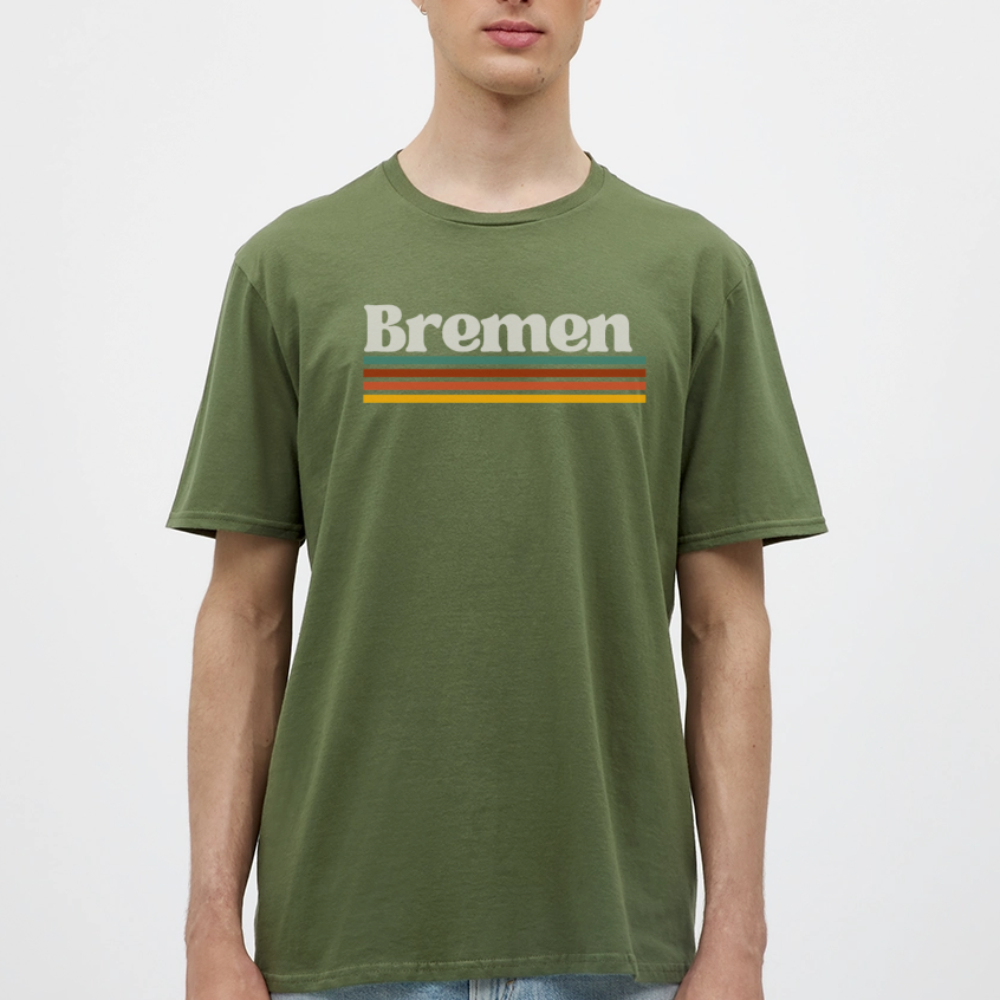T-Shirt Bremen "Retro" - Militärgrün