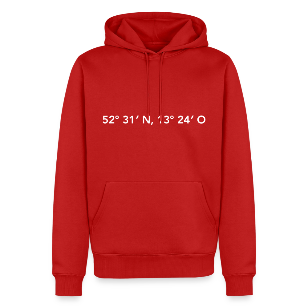 Hoodie Berlin "GPS" Bright Edition - Rot