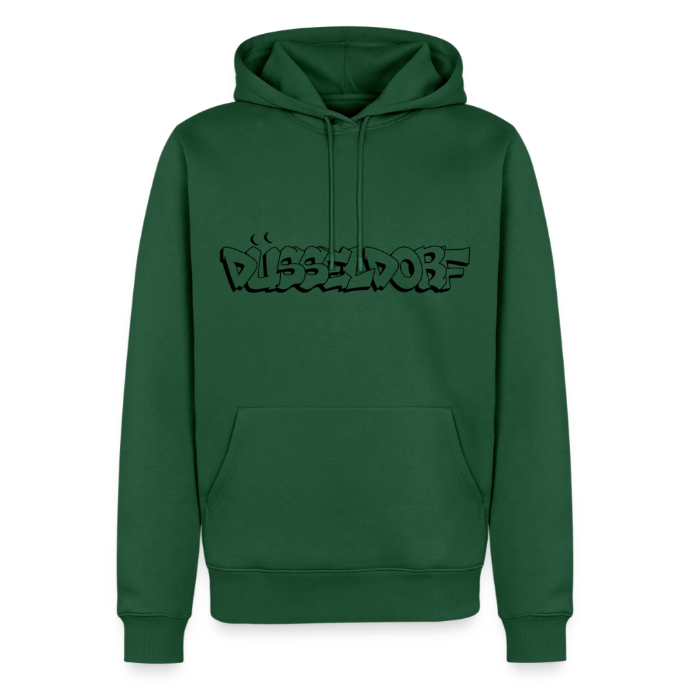 Hoodie Düsseldorf "Graffiti" Dark Edition - Flaschengrün