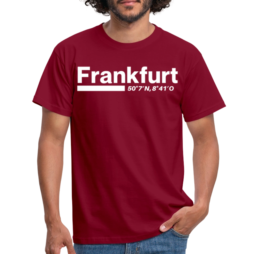 T-Shirt Frankfurt (Main) "Bold GPS White" - Ziegelrot