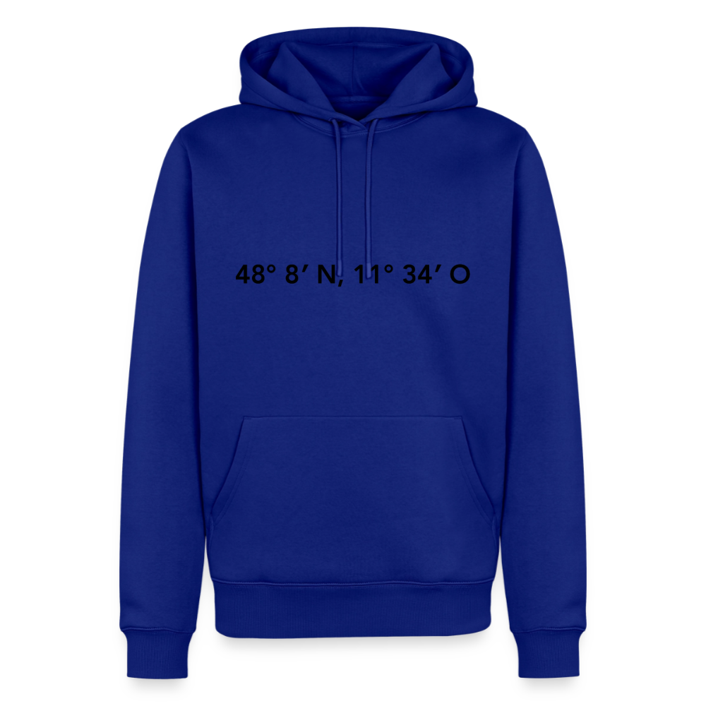 Hoodie München "GPS" Dark Edition - Royalblau