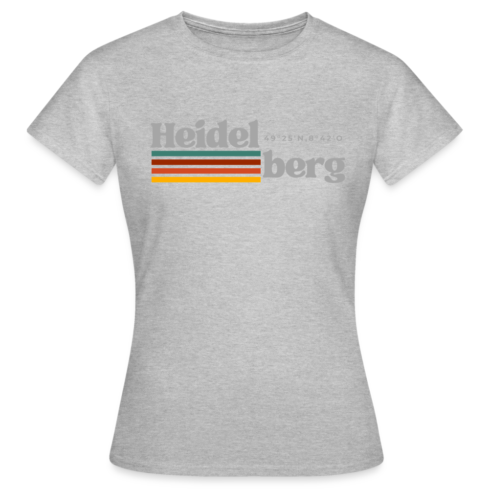 T-Shirt Ladies Heidelberg "Retro" - Grau meliert