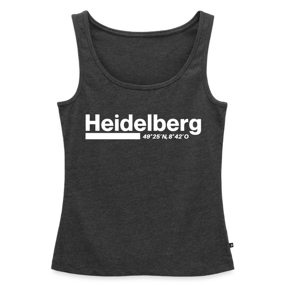 Tanktop Ladies Heidelberg "Bold GPS White" - Anthrazit meliert