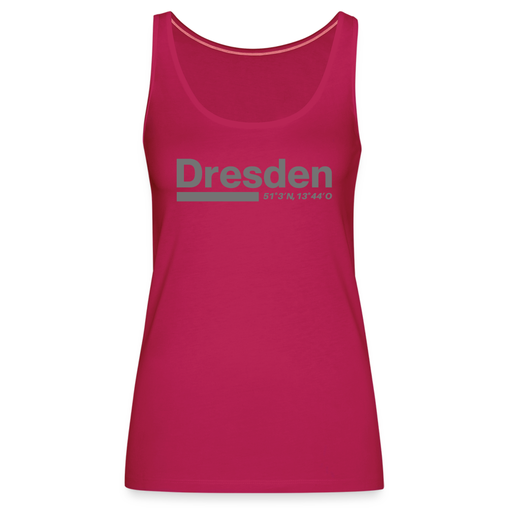Tanktop Ladies Dresden "Bold GPS" - dunkles Pink
