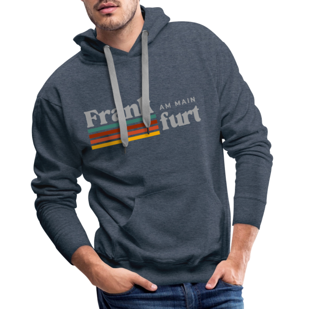 Hoodie Frankfurt (Main) "Retro" - Jeansblau