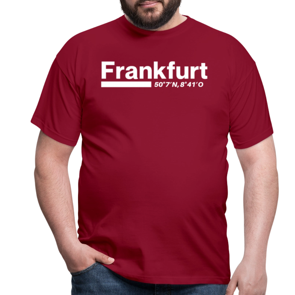 T-Shirt Frankfurt (Main) "Bold GPS White" - Ziegelrot