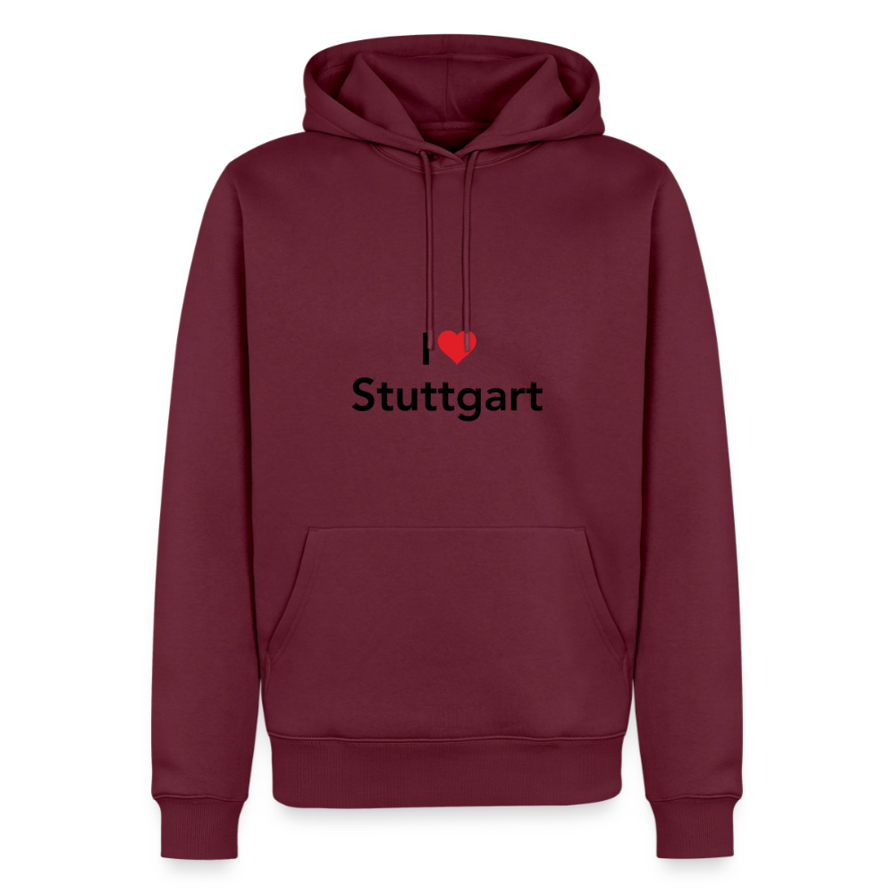 Hoodie "I Love Stuttgart" Dark Edition - Burgunderrot