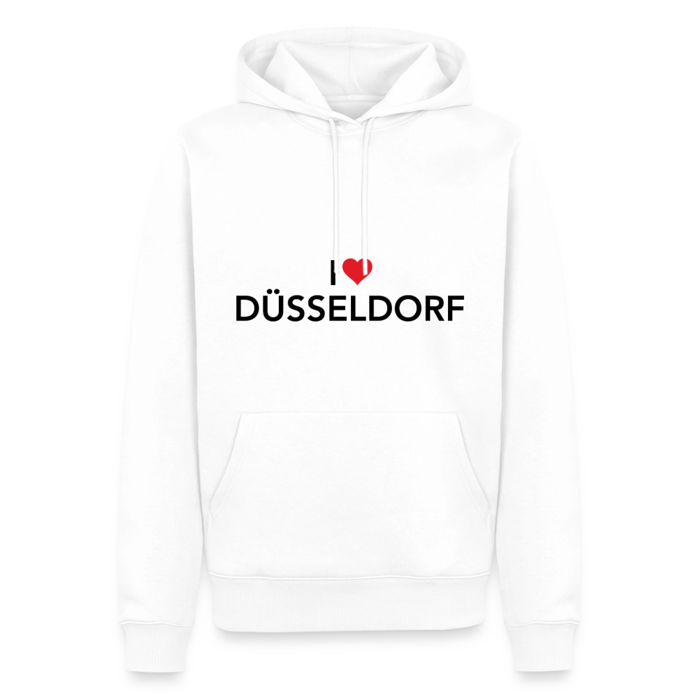 Hoodie "I Love Düsseldorf" Dark Edition - Weiß