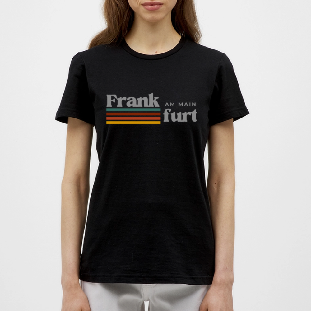 T-Shirt Ladies Frankfurt (Main) "Retro" - Schwarz