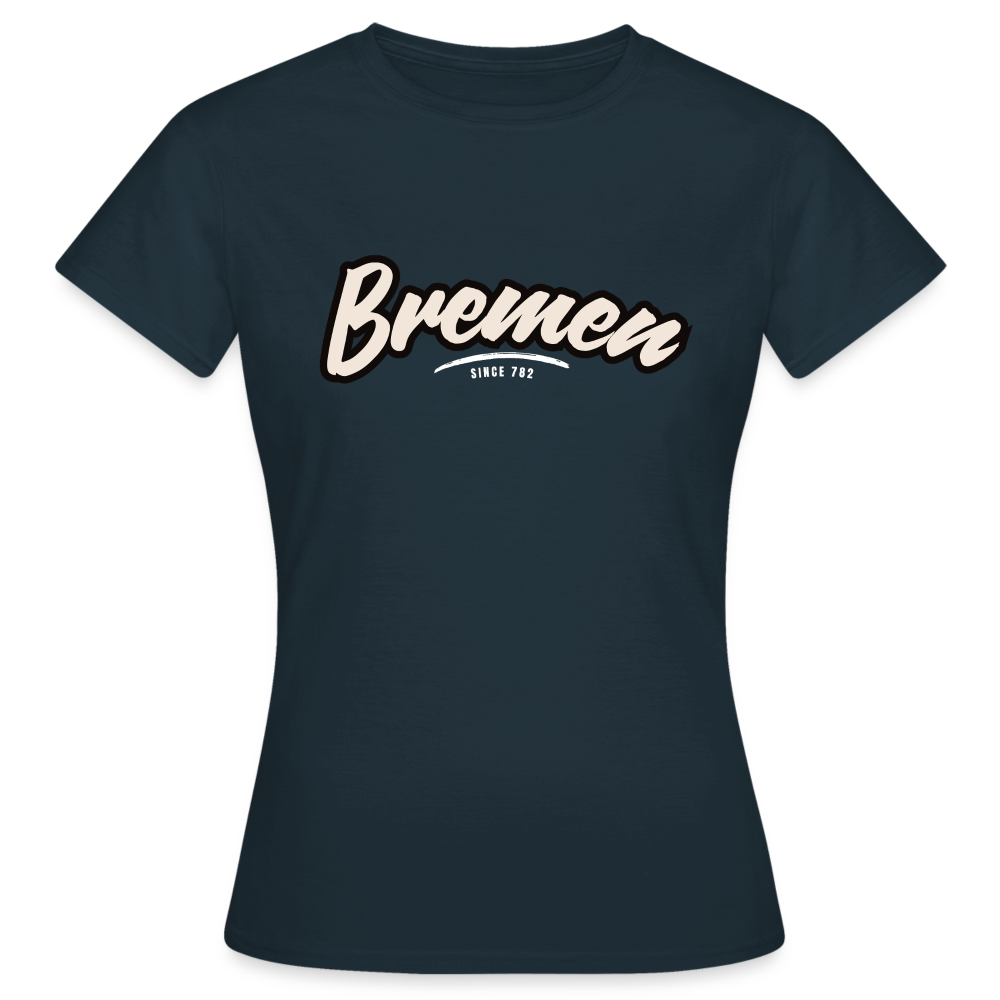 T-Shirt Ladies Bremen "Graffiti Tag White" - Navy