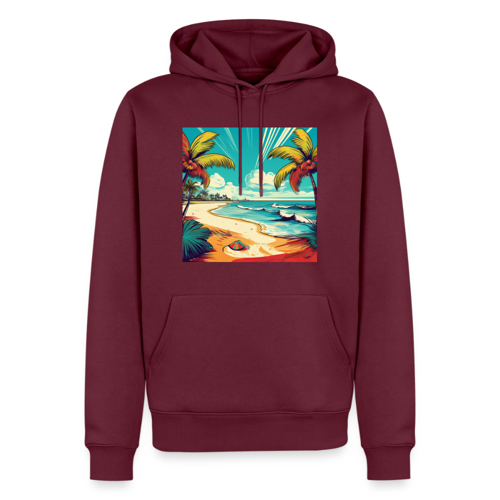 Hoodie Mexico "Paradise Tulum" - Burgunderrot