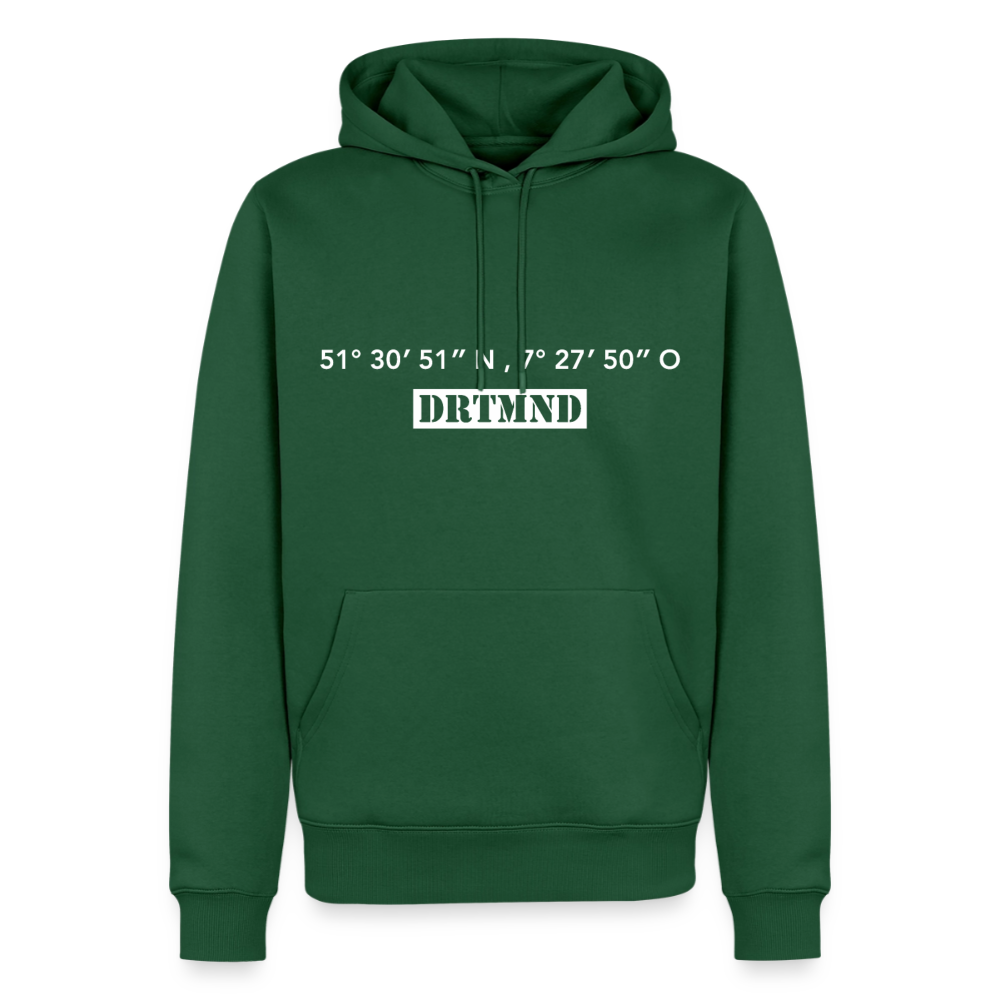 Hoodie Dortmund "DRTMND GPS" Bright Edition - Flaschengrün