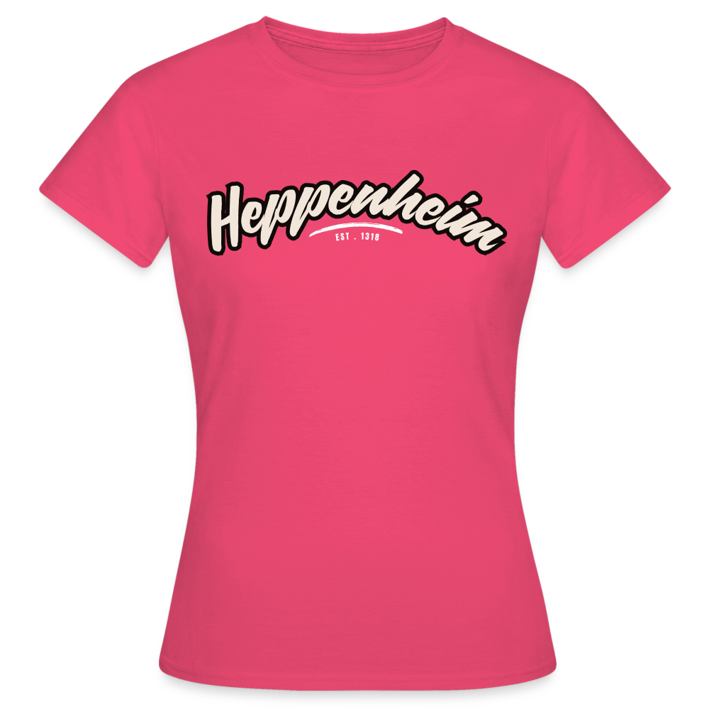 T-Shirt Ladies Heppenheim "Graffiti Tag White" - Azalea