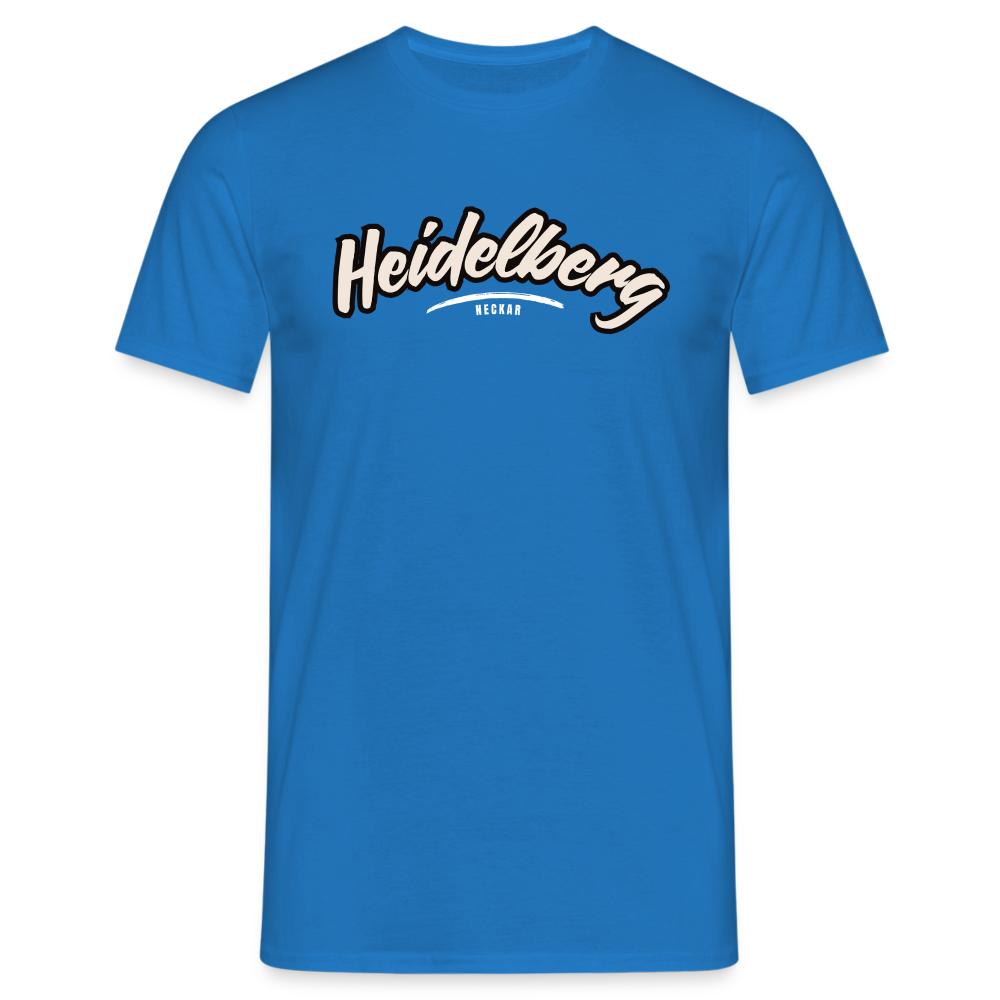 T-Shirt Heidelberg "Graffiti Tag White" - Royalblau