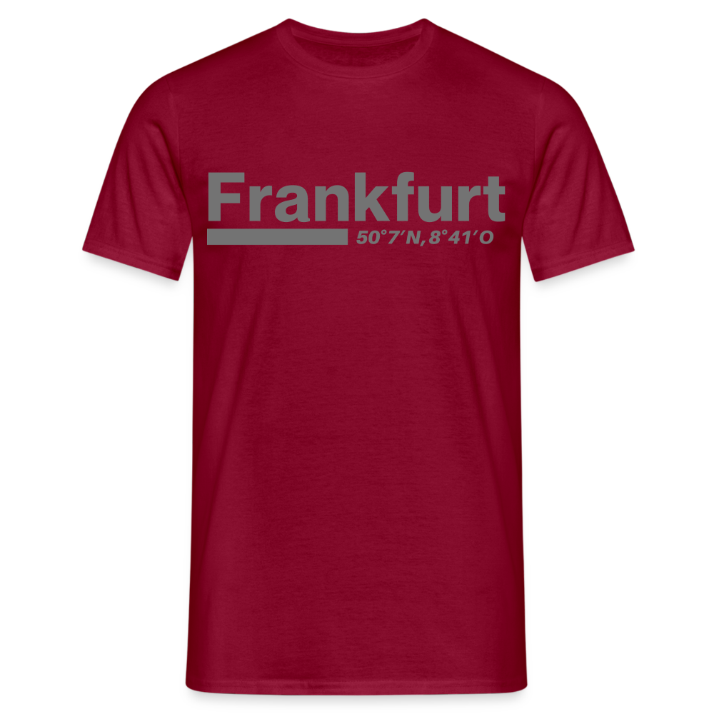 T-Shirt Frankfurt (Main) "Bold GPS" - Ziegelrot