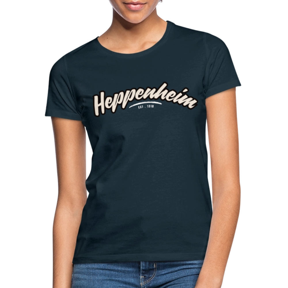 T-Shirt Ladies Heppenheim "Graffiti Tag White" - Navy