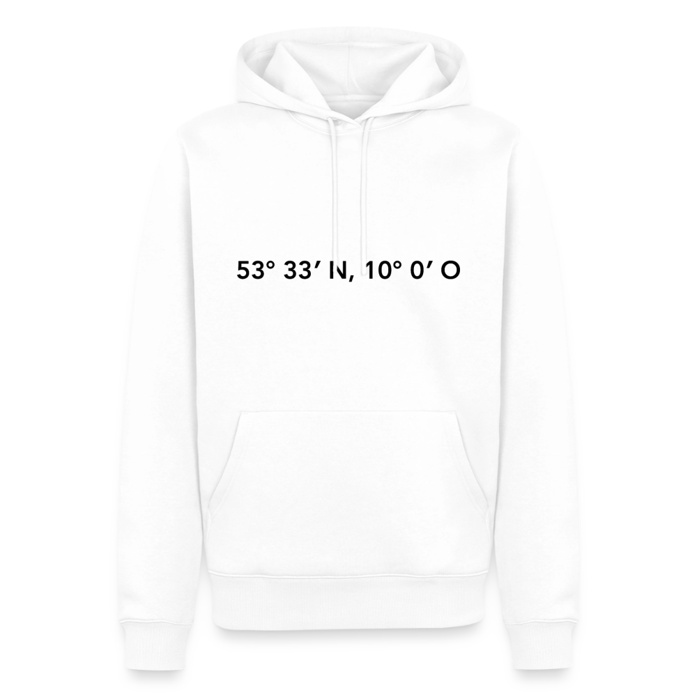 Hoodie Hamburg "GPS" Dark Edition - Weiß
