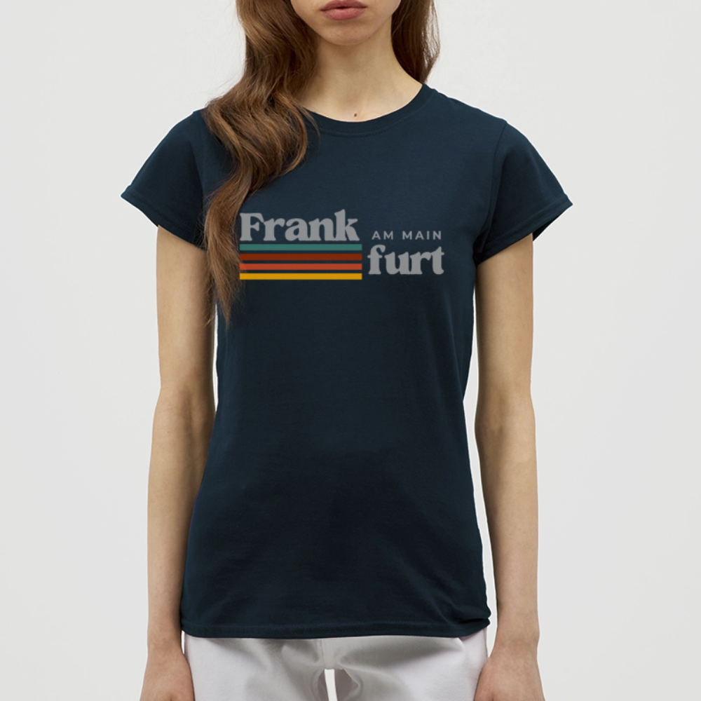 T-Shirt Ladies Frankfurt (Main) "Retro" - Navy