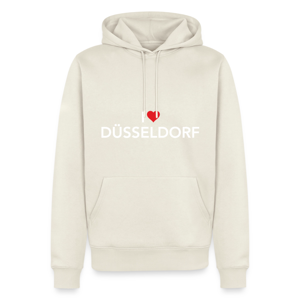 Hoodie "I Love Düsseldorf" Bright Edition - Naturweiß