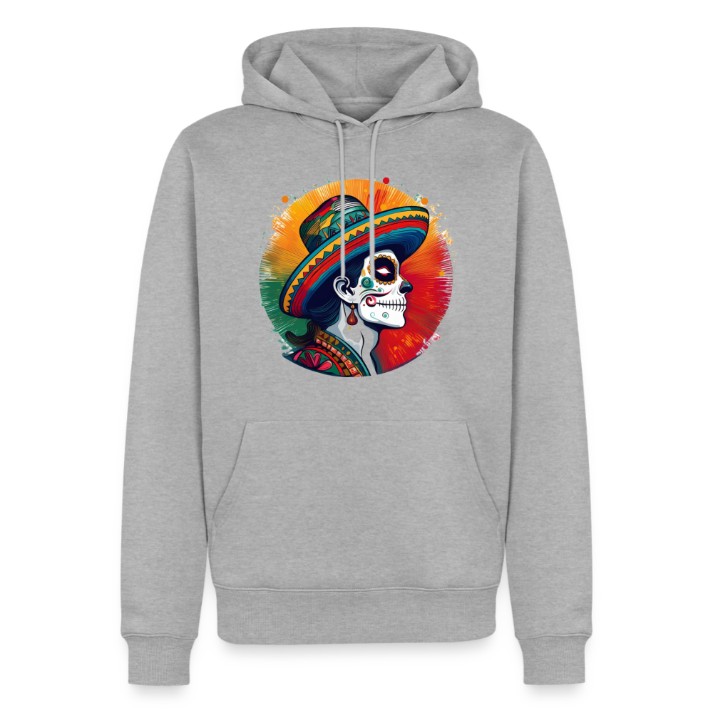 Hoodie Mexico "La Catrina Side" - Grau meliert