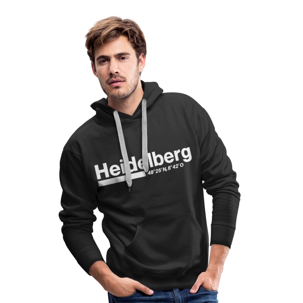 Hoodie Heidelberg "Bold GPS White" - Schwarz