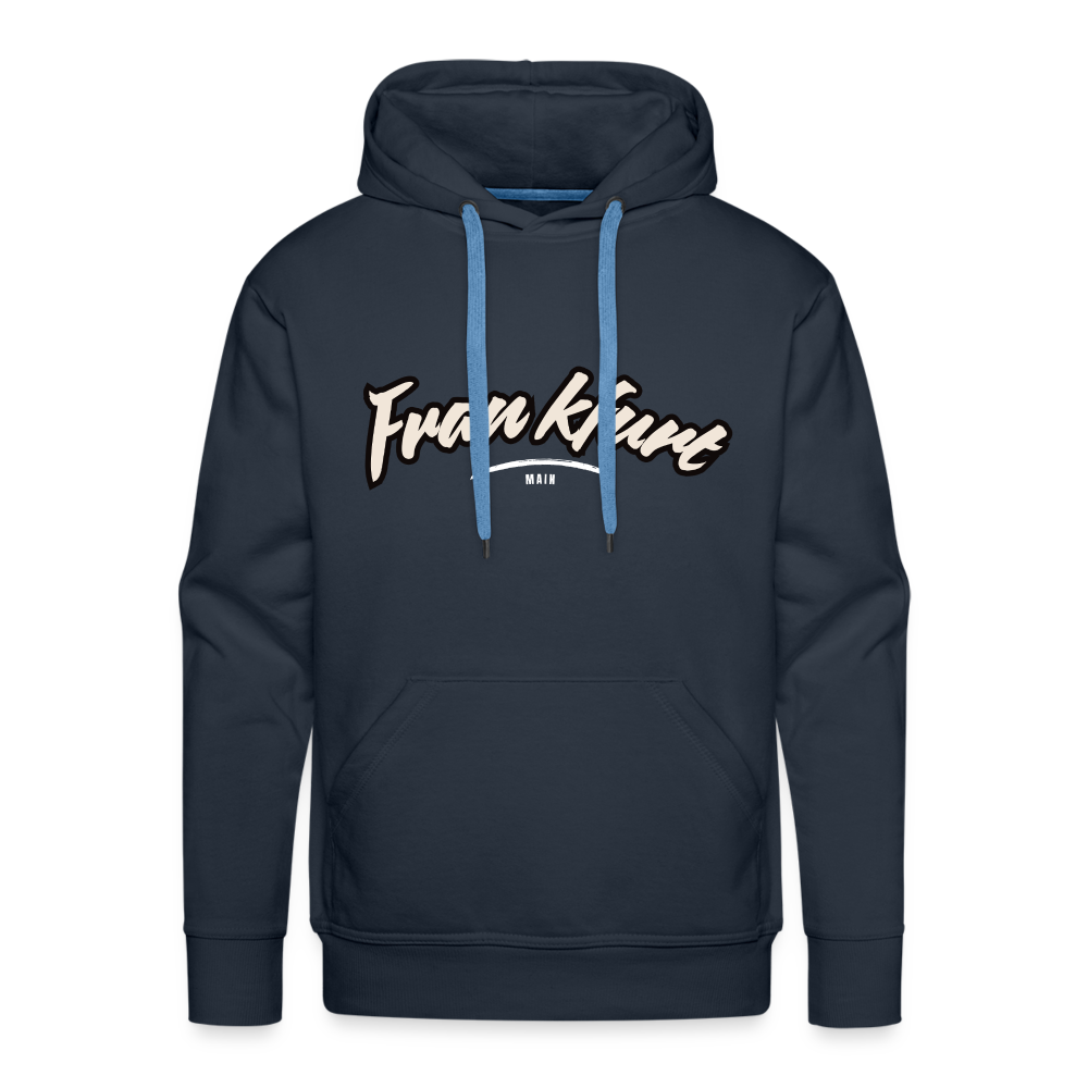 Hoodie Frankfurt (Main) "Graffiti Tag White" - Navy