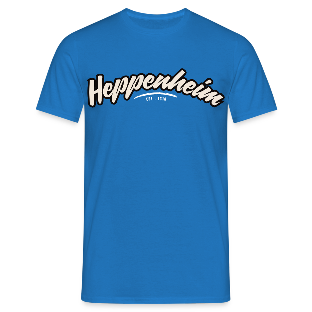 T-Shirt Heppenheim "Graffiti Tag White" - Royalblau