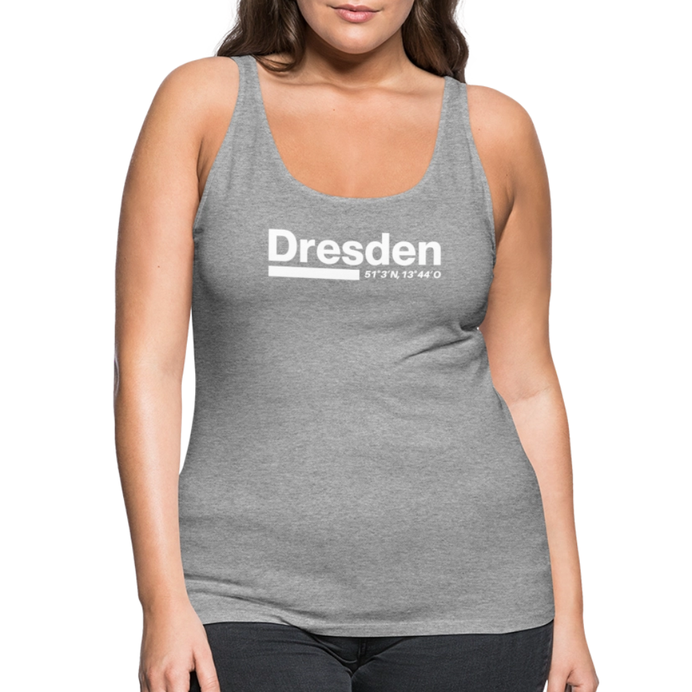 Tanktop Ladies Dresden "Bold GPS White" - Grau meliert
