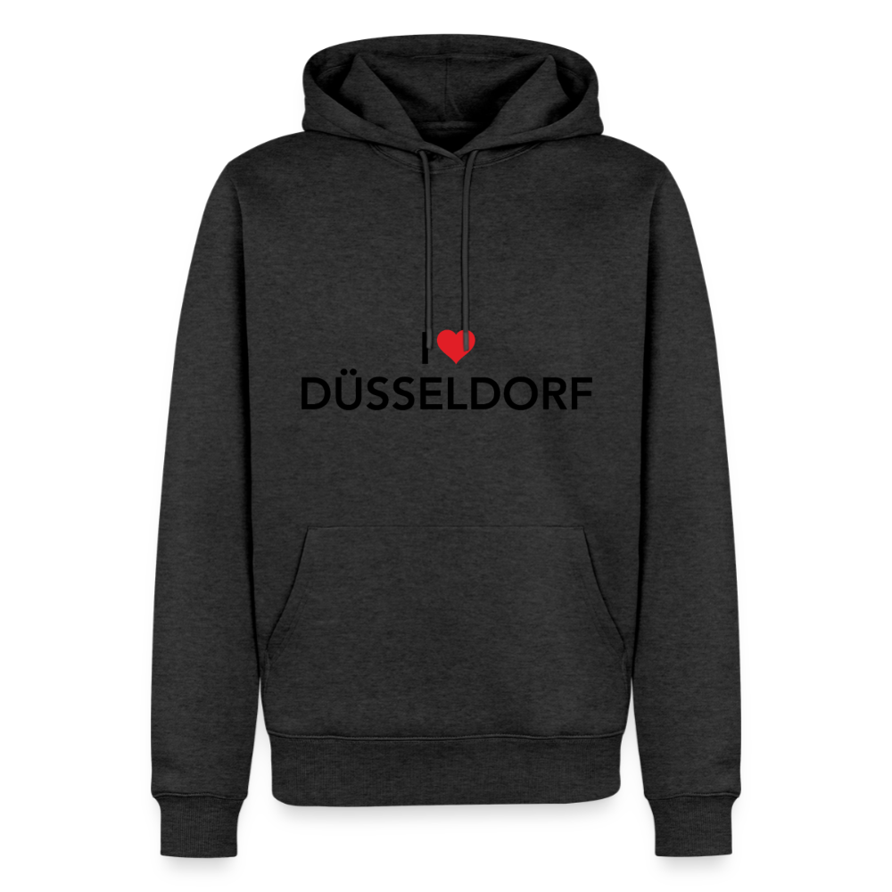 Hoodie "I Love Düsseldorf" Dark Edition - Anthrazit meliert
